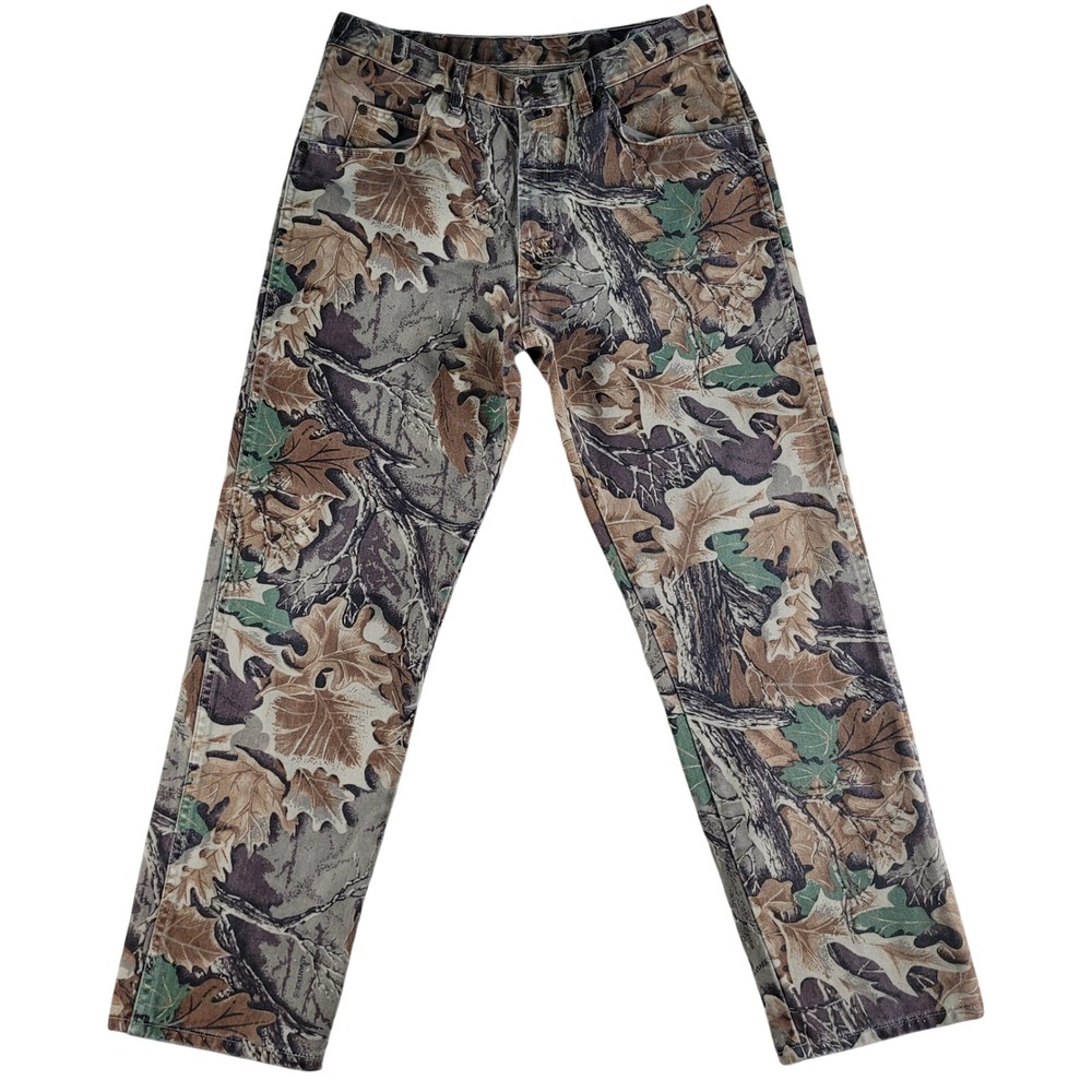 Vintage Wrangler Advantage Camo Pants Mens 32x30 Made In USA Timber Leaf Hunting